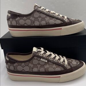 Coach Beige and‎ Dark Brown Sneakers